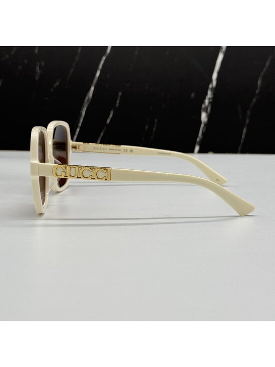 New Gucci GG1189SA 005 White Brown Women Sunglasses